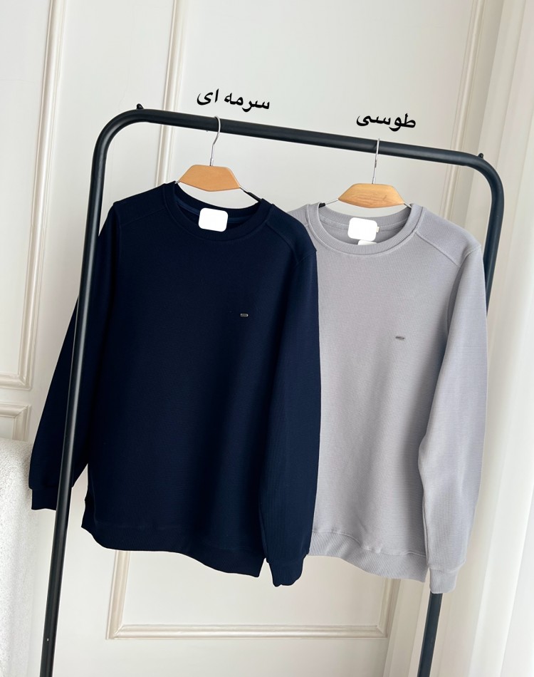 بلوز بیسکویتی یقه گرد مردانه کد 0513