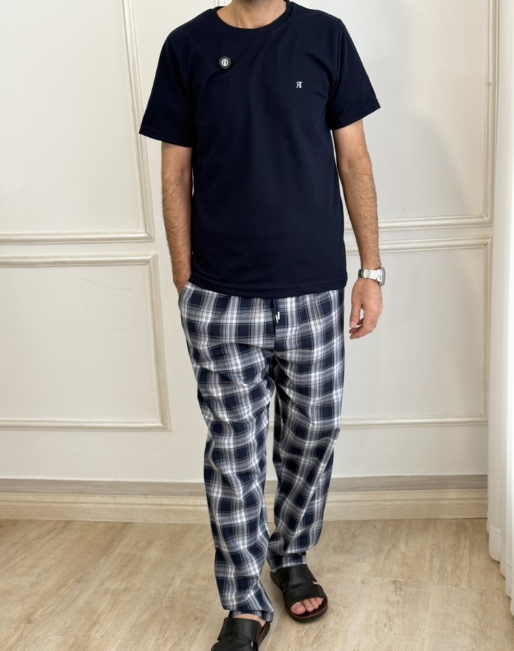 شلوار راحتی  مردانه چهارخانه کلونت