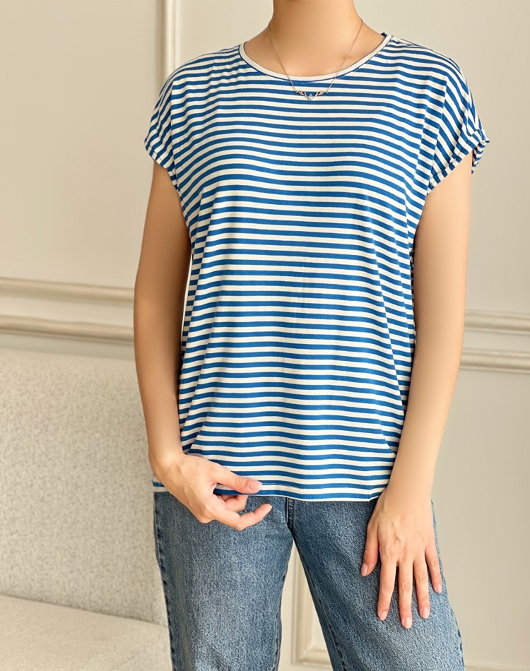 تيشرت سوپر نخي راه راه VERO MODA