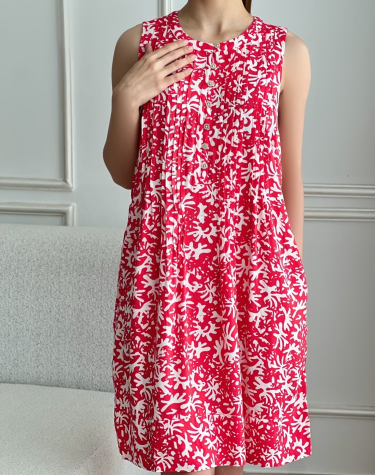 پيراهن لينن روژين کد DR-2035