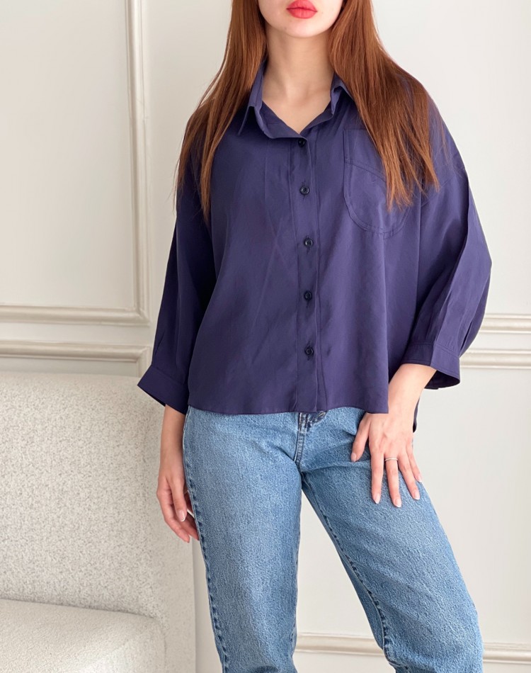 شوميز سيلک مودال آستين سه ربع يکتا SH-3020