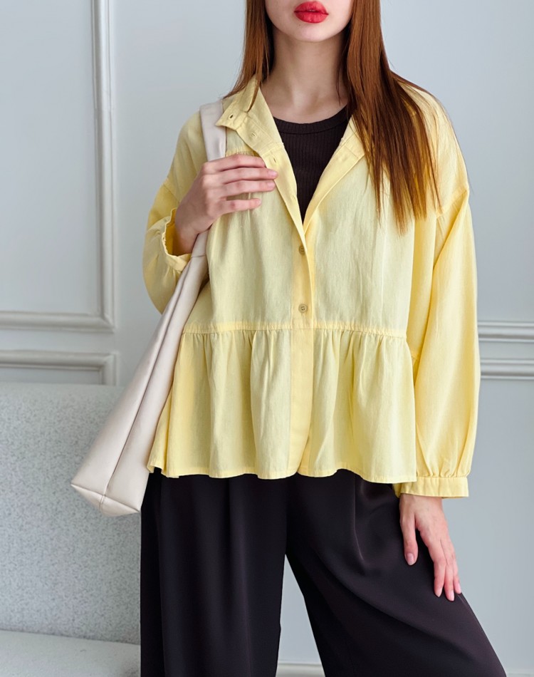 شوميز لينن عروسکي ملوسک کد SH-3068