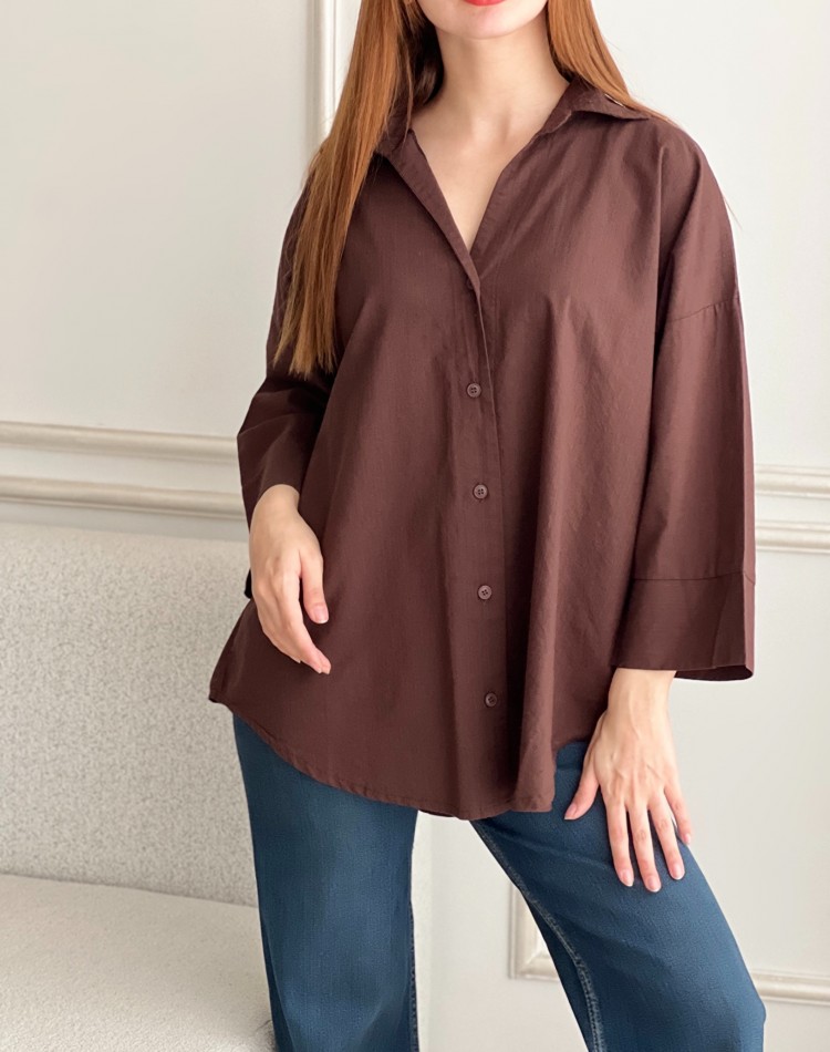 شوميز لينن پشت پيله نيکا کد SH-3075