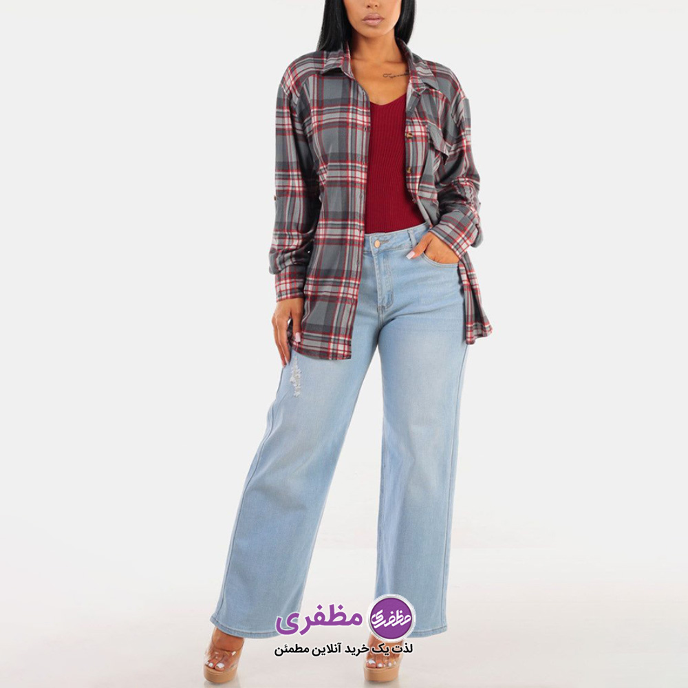 شومیز چهارخونه را چطور باید استایل کنیم؟ 1