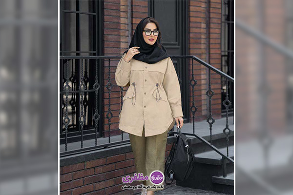 استایل اسپرت با مانتو کوتاه و شلوار گشاد