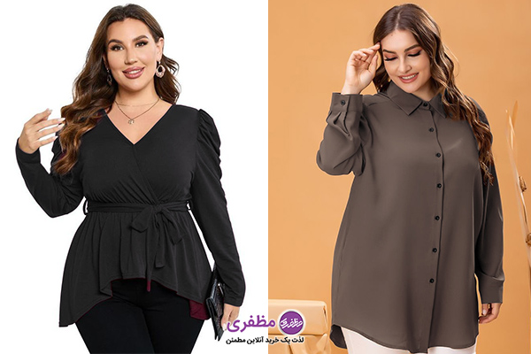 شومیز زنانه با رنگ‌های سرد یا خنثی