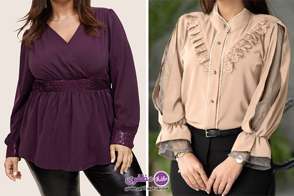 شومیز چین‌دار در جای مناسب