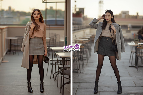 ست کردن دامن کوتاه برای عکاسی یا استایل اینستاگرامی