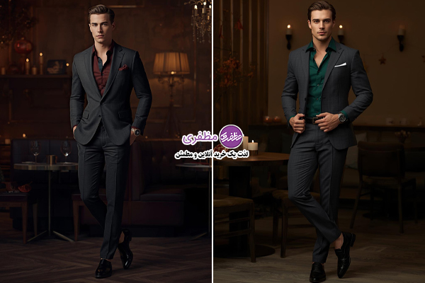 کت و شلوار مشکی یا ذغالی