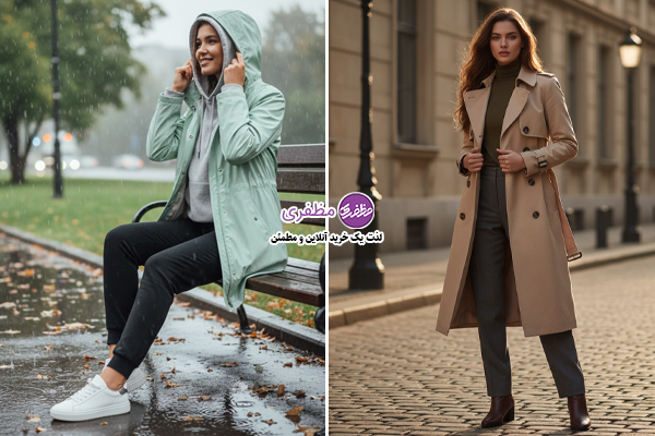 تفاوت ترنچ کت و بارانی از نظر طراحی