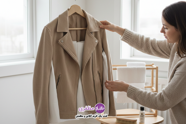 خشک کردن کت یا دامن جیر بدون آسیب به بافت پارچه