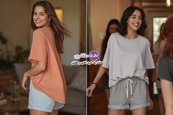 تیشرت لش دخترانه و شلوارک