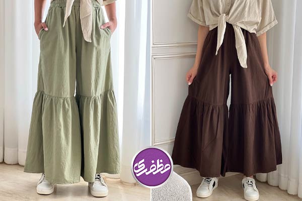 دامن شلواری چین دار