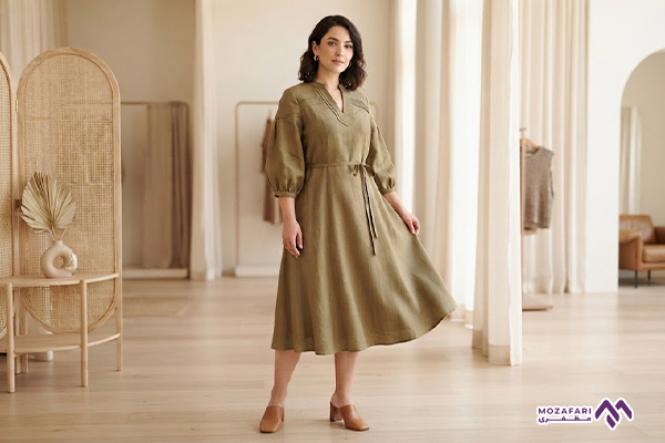 پیراهن کمربندی برای اندام گلابی